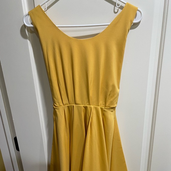 Mustard Asymmetrical Dress - Picture 1 of 3